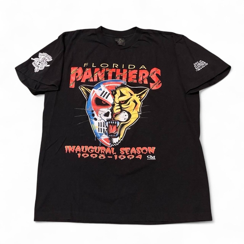 Vintage 93-94 Florida Panthers NHL inaugural season tee RARE L/21.75
